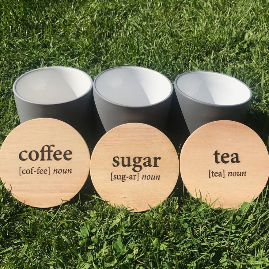 Definition Coffee Tea Sugar Jars